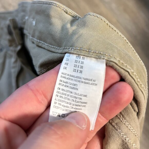 American Eagle Skinny Fit 33x30 Tan Khaki - Picture 7 of 7